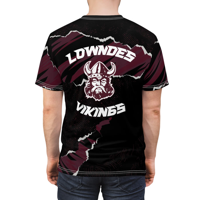 Lowndes Vikings Unisex Cut & Sew Tee (AOP)
