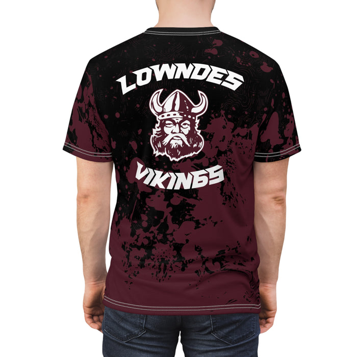 Lowndes Vikings Unisex Cut & Sew Tee (AOP)