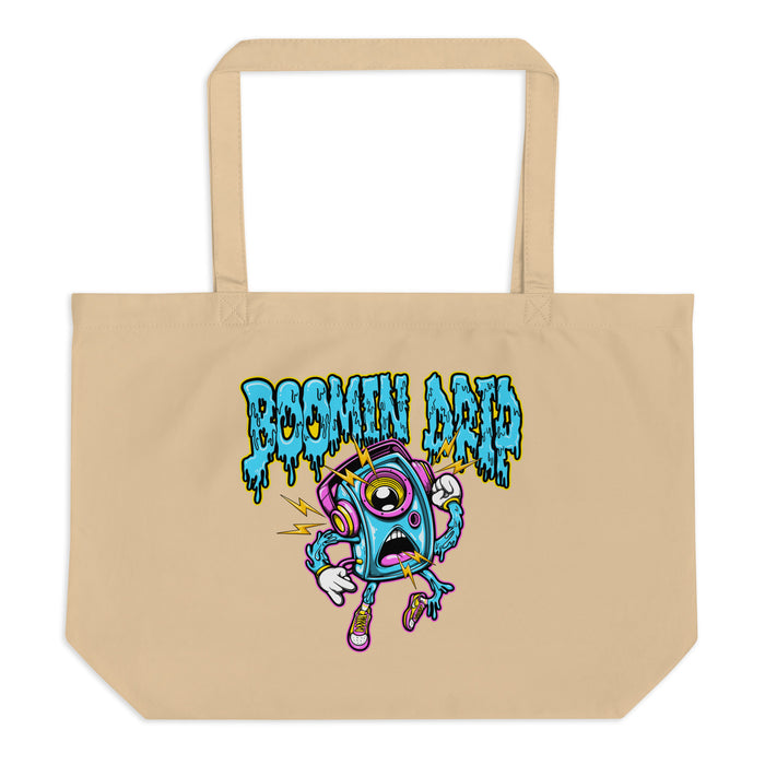 Booming Drip large organic tote bag