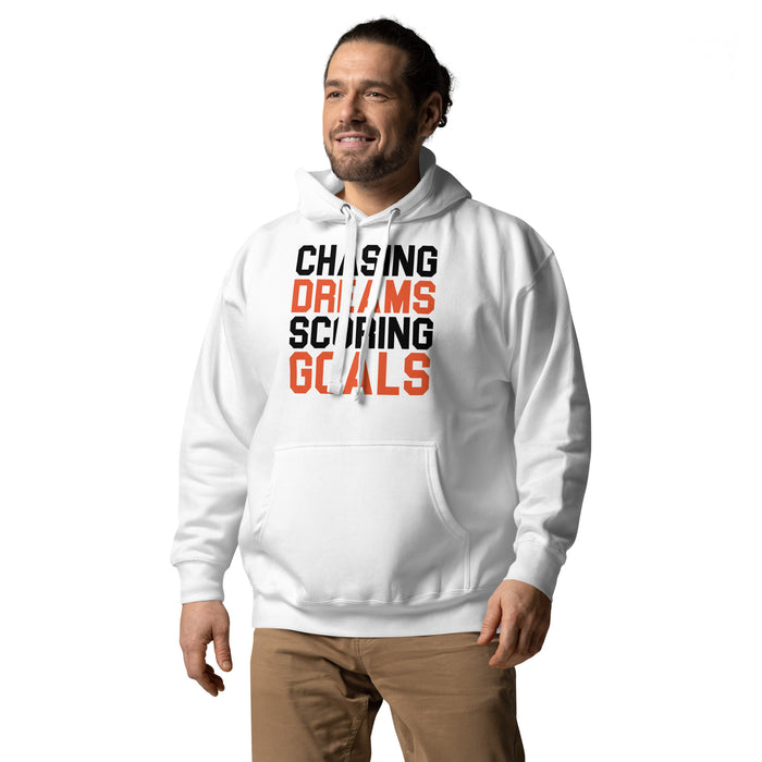 Chasing Dreams Scoring Goals Unisex Hoodie